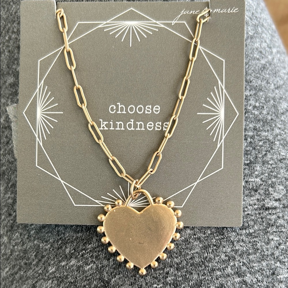 Jane Marie Gold Heart Necklace